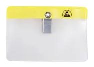 BADGE HOLDER, ESD DISSIPATIVE, W/CLIP