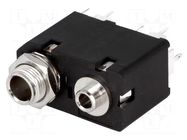 Connector: Jack 3,5mm + Jack 6,3mm; socket; female; ways: 3; THT AMPHENOL