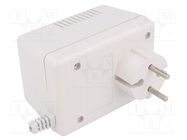 Enclosure: for power supplies; vented; X: 65mm; Y: 92mm; Z: 57mm; ABS MASZCZYK