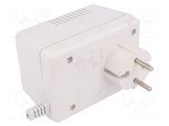 Enclosure: for power supplies; vented; X: 65mm; Y: 92mm; Z: 57mm; ABS MASZCZYK