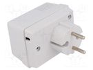 Enclosure: for power supplies; X: 52mm; Y: 73mm; Z: 46mm; ABS; grey MASZCZYK