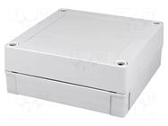 Enclosure: multipurpose; X: 130mm; Y: 130mm; Z: 50mm; MNX; grey; IK08 FIBOX