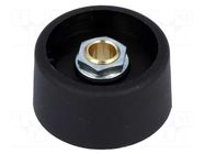 Knob; without pointer; polyamide; Øshaft: 6mm; Ø31x16mm; black OKW
