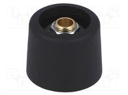 Knob; without pointer; polyamide; Øshaft: 6mm; Ø20x16mm; black OKW