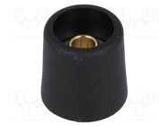 Knob; without pointer; polyamide; Øshaft: 6mm; Ø16x16mm; black OKW