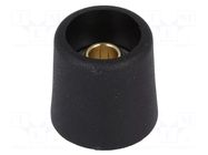 Knob; without pointer; polyamide; Øshaft: 6mm; Ø16x16mm; black OKW