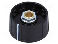 Knob; with pointer; ABS; Øshaft: 6mm; Ø31x15.5mm; black; A2631 OKW