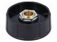 Knob; without pointer; ABS; Øshaft: 8mm; Ø40x15.5mm; black; A2540 OKW