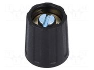 Knob; without pointer; ABS; Øshaft: 4mm; Ø13.5x15.5mm; black; A2513 OKW