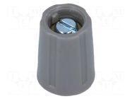 Knob; without pointer; ABS; Øshaft: 4mm; Ø10.5x14mm; grey; A2510 OKW