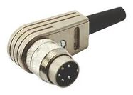 CIRCULAR CONN, R/A PLUG, 12POS, CABLE