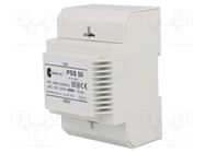 Transformer: mains; 50VA; 400VAC; 12V; Leads: terminal block; IP30 