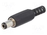 Connector: DC supply; plug; female; straight; for cable; soldering CHANGZHOU DAHUA IMP AND EXP (GROUP) CO