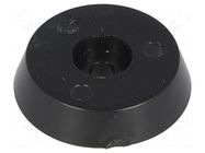Foot; black; polyetylene; A: 25mm; B: 21.5mm; C: 8.5mm; E: 5.8mm FIX&FASTEN