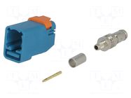 Connector: FAKRA; plug; female; straight; crimped MOLEX