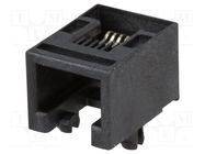 Socket; RJ12; PIN: 6; Cat: 3; low profile; Layout: 6p6c; THT MOLEX