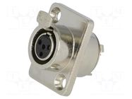 Connector: XLR mini; socket; female; PIN: 4; soldering NINIGI