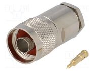 Connector: N; plug; male; straight; 50Ω; 7C2V,RG213,RG8; for cable 