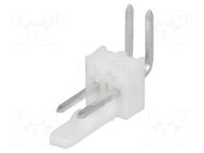 Connector: wire-board; socket; male; PIN: 2; KK 254; angled 90°; THT MOLEX