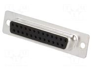 Connector: D-Sub; PIN: 25; plug; female; for cable; soldering; 5A AMPHENOL COMMUNICATIONS SOLUTIONS