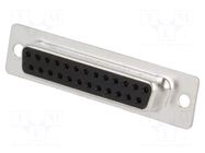 Connector: D-Sub; PIN: 25; plug; female; for cable; soldering; 5A AMPHENOL COMMUNICATIONS SOLUTIONS