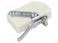 Limit switch; flat lever; SPDT; 16A; max.400VAC; max.220VDC; IP40 PROMET