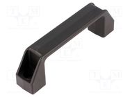 Holder; technopolymer PP; black; H: 41mm; L: 142mm; W: 26mm; F2: 1.5kN ELESA+GANTER