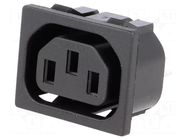 Connector: AC supply; socket; female; 10A; 250VAC; C13 (F) ADAM TECH