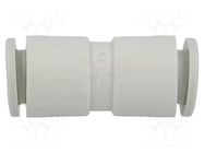 Push-in fitting; straight,inline splice; -1÷10bar; -5÷60°C SMC