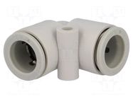 Push-in fitting; angled 90°; -1÷10bar; polypropylene; -5÷60°C SMC