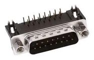 D SUB CONN, R/A PLUG, 37POS, DC, SOLDER