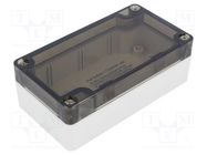 Enclosure: multipurpose; X: 65mm; Y: 120mm; Z: 40mm; 1554; grey; IP66 HAMMOND