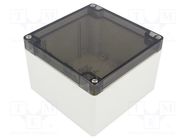 Enclosure: multipurpose; X: 120mm; Y: 120mm; Z: 80mm; 1554; grey; IP66 HAMMOND