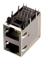 RJ45 CONN, R/A JACK, 8P8C, 2STACK, TH