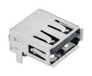 USB CONN, 2.0 TYPE A, R/A RCPT, 4POS, TH