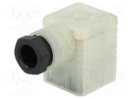 Connector: valve connector; plug; form A; 18mm; female; PIN: 3; M16 