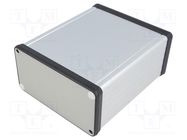 Enclosure: with panel; 1455; X: 103mm; Y: 120mm; Z: 53mm; aluminium HAMMOND