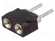 Connector: pin strips; socket; female; PIN: 2; straight; THT; 2.54mm CONNFLY
