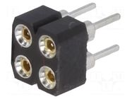 Connector: pin strips; socket; female; PIN: 4; straight; THT; 2.54mm CONNFLY