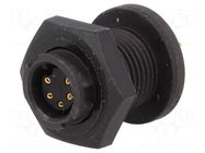 Connector: circular; socket; female; 3A; 125V; PIN: 5; EN2; THT; IP68 SWITCHCRAFT