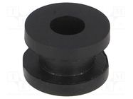 Grommet; Ømount.hole: 8mm; Øhole: 5mm; rubber; black FIX&FASTEN