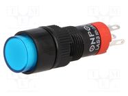 Switch: push-button; Pos: 2; SPDT; 0.5A/250VAC; 1A/24VDC; ON-ON ONPOW