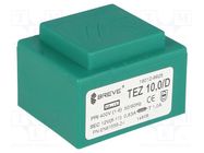 Transformer: encapsulated; 10VA; 400VAC; 12V; 833.3mA; PCB; IP00 BREVE TUFVASSONS