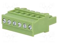 Connector: pluggable terminal block; plug; female; 15A; 300V; 1x6 XINYA