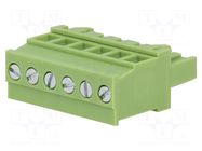 Connector: pluggable terminal block; plug; female; 15A; 300V; 1x6 XINYA