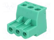 Connector: pluggable terminal block; plug; female; 11A; 300V; 1x3 KARSON