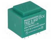 Transformer: encapsulated; 2.5VA; 230VAC; 7.5V; 333.3mA; PCB; IP00 BREVE TUFVASSONS