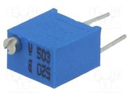 Potentiometer: mounting; multiturn; 50kΩ; 250mW; ±10%; linear; THT SR PASSIVES