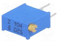 Potentiometer: mounting; multiturn; 100kΩ; 500mW; THT; ±10%; linear SR PASSIVES