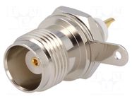 Connector: TNC; socket; female; 50Ω; soldering; for panel mounting AMPHENOL RF